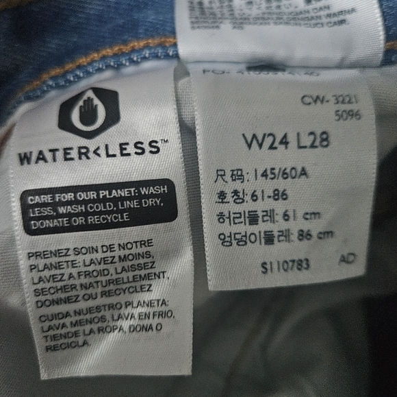 LEVI'S 501 Distressed Skinny Jeans | SZ 24 x 28 - Picture 7 of 9